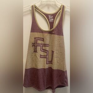 Nike Women's FSU Burgundy and Beige Tank Top / Size: Large